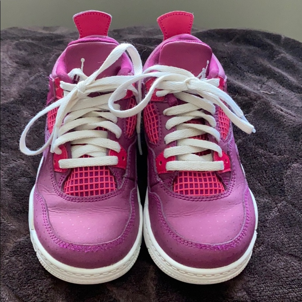 Toddler Girl Jordan 4,  Burgundy